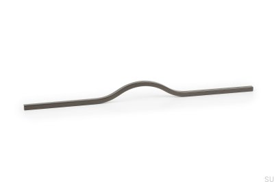 Poignée de meuble allongée Brave 320 Aluminium Gris métallisé