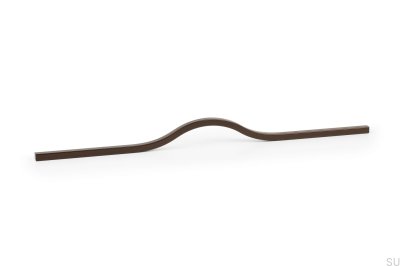 Poignée de meuble allongée Brave 320 Aluminium Marron Métallisé