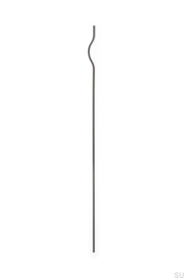 Poignée de meuble allongée Brave 992 Aluminium Marron Métallisé (asymétrique)