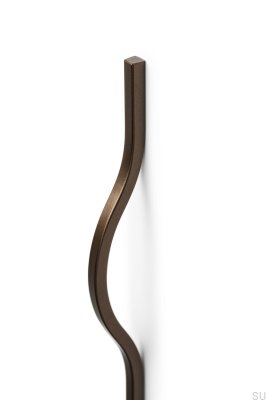 Poignée de meuble allongée Brave 992 Aluminium Marron Métallisé (asymétrique)