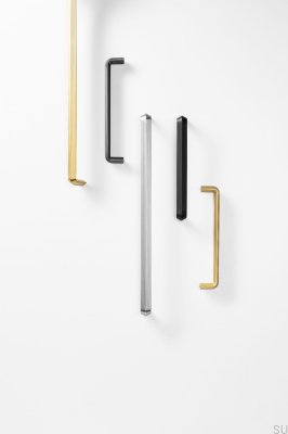 Poignée de meuble allongée Lines 320 Metal Black Matt