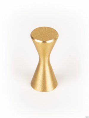Bouton de meuble Diabolo en aluminium brossé doré