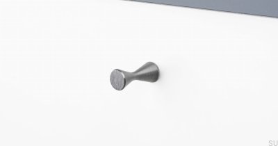 Bouton de meuble Diabolo Aluminium Gris Brossé