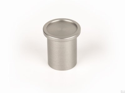 Bouton de meuble Rond Aluminium Argent Brossé