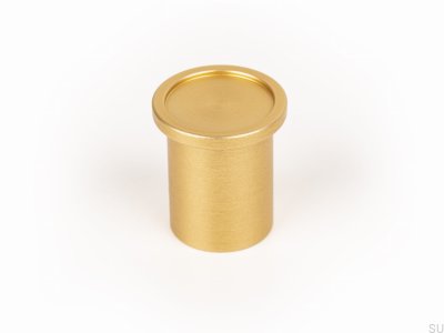 Bouton de meuble Rond Aluminium Doré Brossé