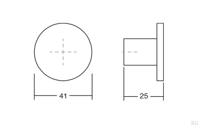 Support mural Como Big Chrome Matte Eco