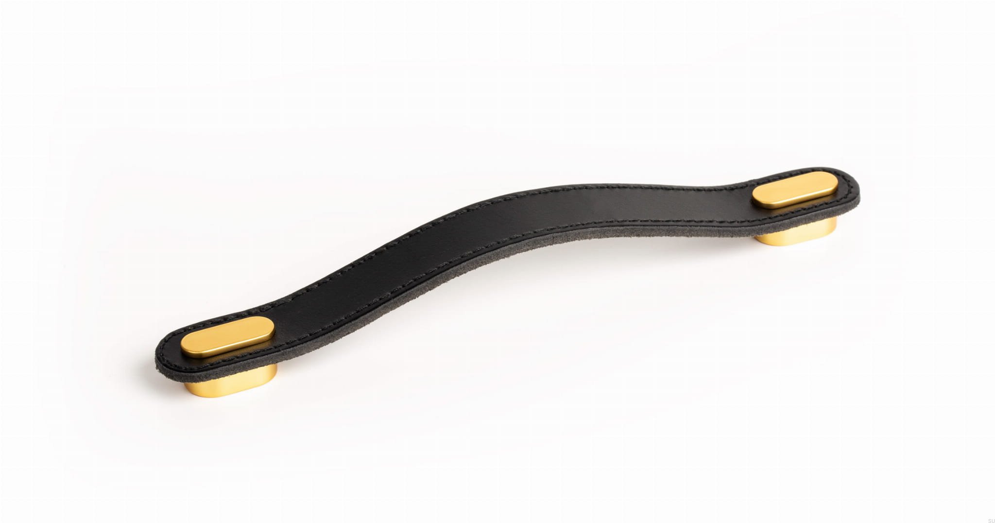 0507160P9928--OBLONG - 22x197mm black leather+brush gold hdle-Viefe-Skandynawskie-Uchwyty.jpg