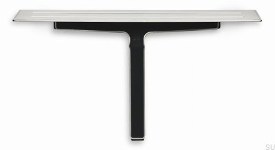 Étagère de salle de bain avec raclette pour verre et cabine de douche 7010 Brushed Steel