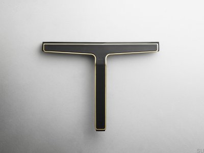 Raclette à eau pour vitres et cabines de douche 7032 Noir avec Or