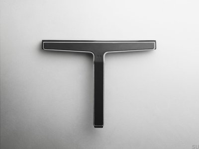 Essuie-glace pour fenêtres et cabines de douche 7030 Noir avec Acier Brossé