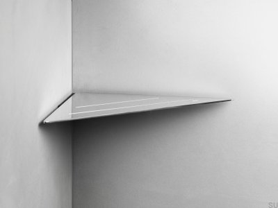 Étagère d'angle de salle de bain 7211 en acier poli