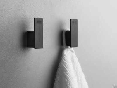 Supports muraux 7074 Revêtement PVD noir (2 pièces)