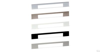 Poignée de meuble allongée Dino 96/128 Métal Blanc Mat