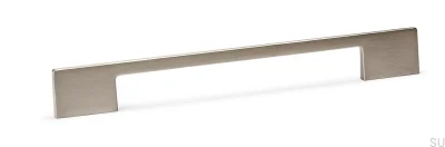 Poignée de meuble allongée Dino 288/320 Nickel Brossé