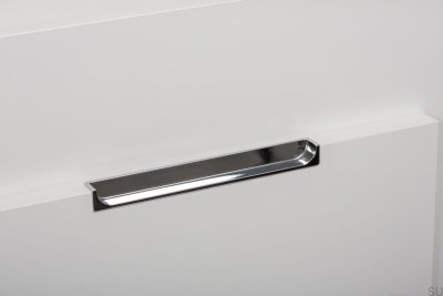 Hide 200 Poignée de meuble encastrée Chrome Argent