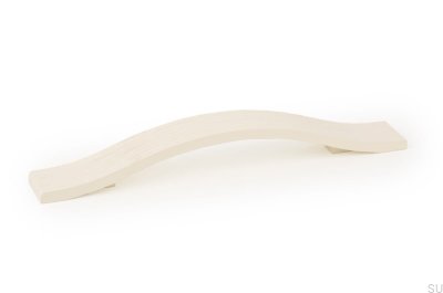 Poignée de meuble allongée Calin 160 Bois Blanc Brossé
