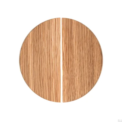 Poignée de meuble Basic Semicircular 40 Bois Chêne - Huile Incolore Semi-mat Set de 2 pcs.