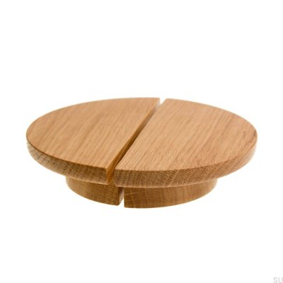 Poignée de meuble Basic Semicircular 43 Bois Chêne - Huile Incolore Semi-mat Set de 2 pcs.