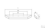 0340400W19--Uchwyt-meblowy-podłużny-Barcco-320-Drewniany-Orzech-Włoski-Viefe-Skandynawskie-Uchwyty-rysunek-techniczny
