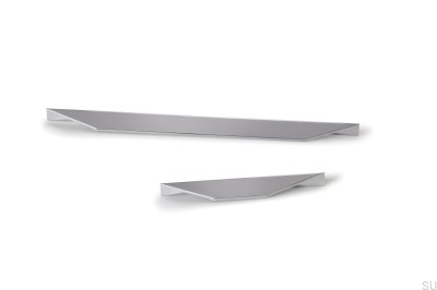 Poignée de meuble allongée Cutt 320/480 Aluminium Argent Brossé