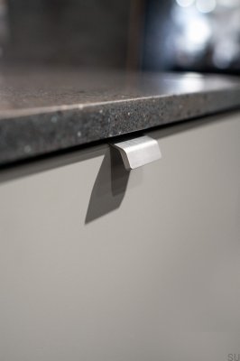 Poignée de meuble Side 40 Aluminium Silver Brushed edge