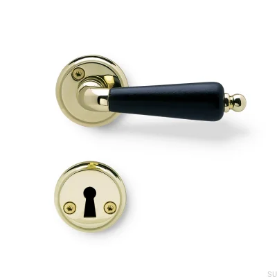 Poignée de porte scandinave standard Balder en laiton et noir