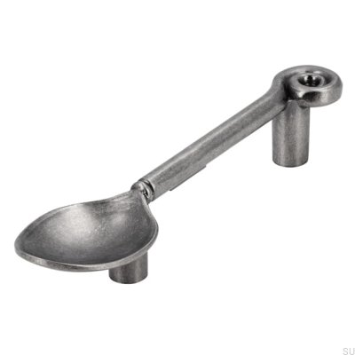 Poignée de meuble allongée 1052 64 Spoon Antique Silver