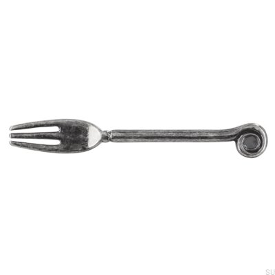 Poignée de meuble allongée 1051 64 Fork Antique Silver