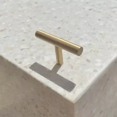 Bouton de meuble T-Bar Marbelo Laiton brossé
