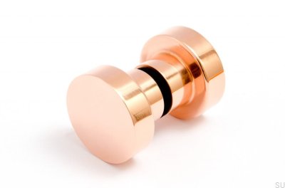 Bouton de porte double face Dot 30 en cuivre poli non peint