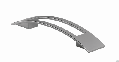 Poignée de meuble allongée 2113 96 Chrome poli