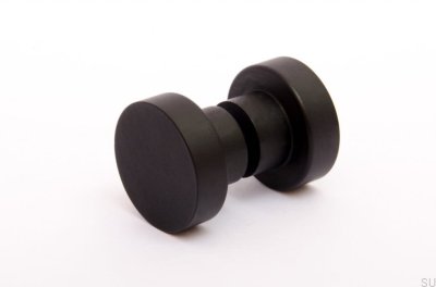 Bouton de porte double face Dot 30 en aluminium noir