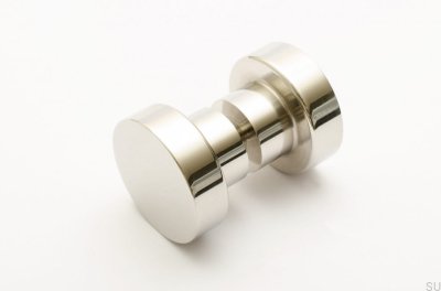 Bouton de porte double face Dot 30 en acier inoxydable poli