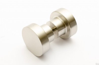 Bouton de porte double face Dot 30 en acier inoxydable brossé