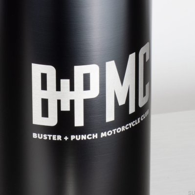 Gourde isotherme pour moto 500 ml, acier noir