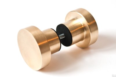 Bouton de porte double face Dot 50 laiton brossé non laqué