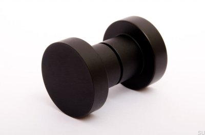 Bouton de porte double face Dot 50 en aluminium noir