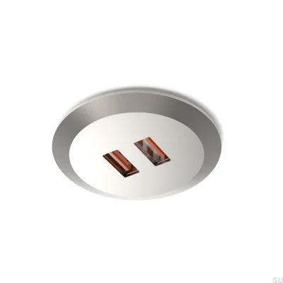 Connecteur USB Subby Encastré 20W/24V Acier Brossé