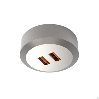 Connecteur USB Subby SP 20W/24V Acier Brossé