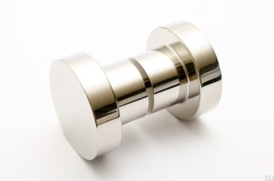 Bouton de porte double face Dot 50 en acier inoxydable poli
