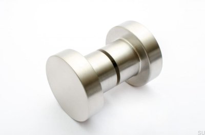 Bouton de porte double face Dot 50 en acier inoxydable brossé