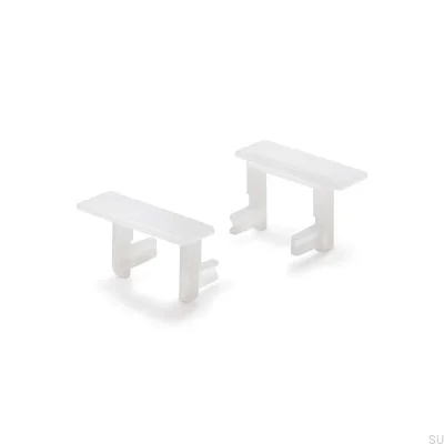 Embout profilé aluminium mica (2 pièces)