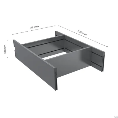 Insert de tiroir Flex 550 (523 mm) Gris foncé