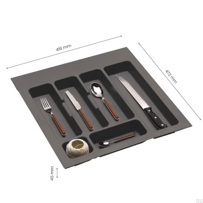 Range-couverts Classic 500 mm Gris foncé