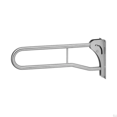 Main courante de toilette arquée pliante 40134 Acier