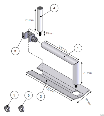 Porte-papier hygiénique pour garde-corps 40133 Acier