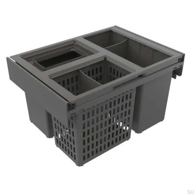 Système de tri des déchets Hide 600 Eco Gris foncé