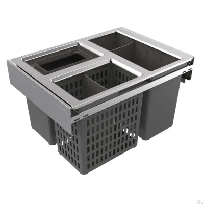 Système de conteneurs de tri des déchets Hide 600 Eco Silver