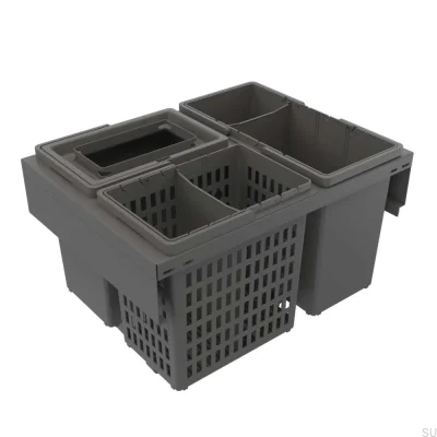 Système de tri des déchets Trend 600 Eco Gris foncé