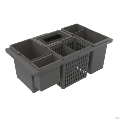 Système de tri des déchets Cube Basic 800 Eco Gris foncé